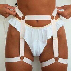 Strung Out Nude Garter Belt